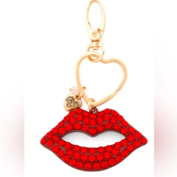 Betsey Johnson Lobster Keychain Charm - Crystal Embellished Bag Accessory With Pearl Detail